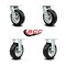 Service Caster 6 Inch Rubber on Aluminum Caster Set with Ball Bearings 2 Swivel 2 Rigid SCC SCC-30CS620-RAB-2-R620-2 - alternate 4